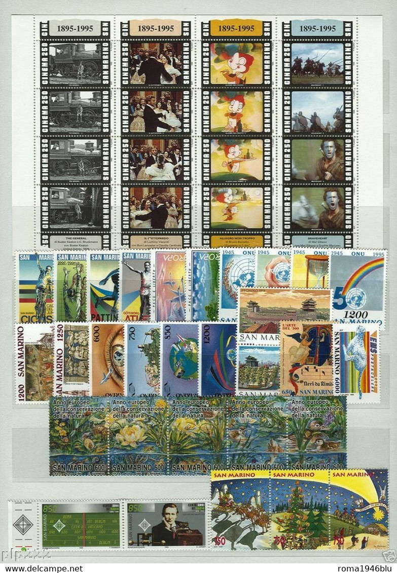 SAN MARINO 1995 ANNATA COMPLETA ** MNH - Années Complètes