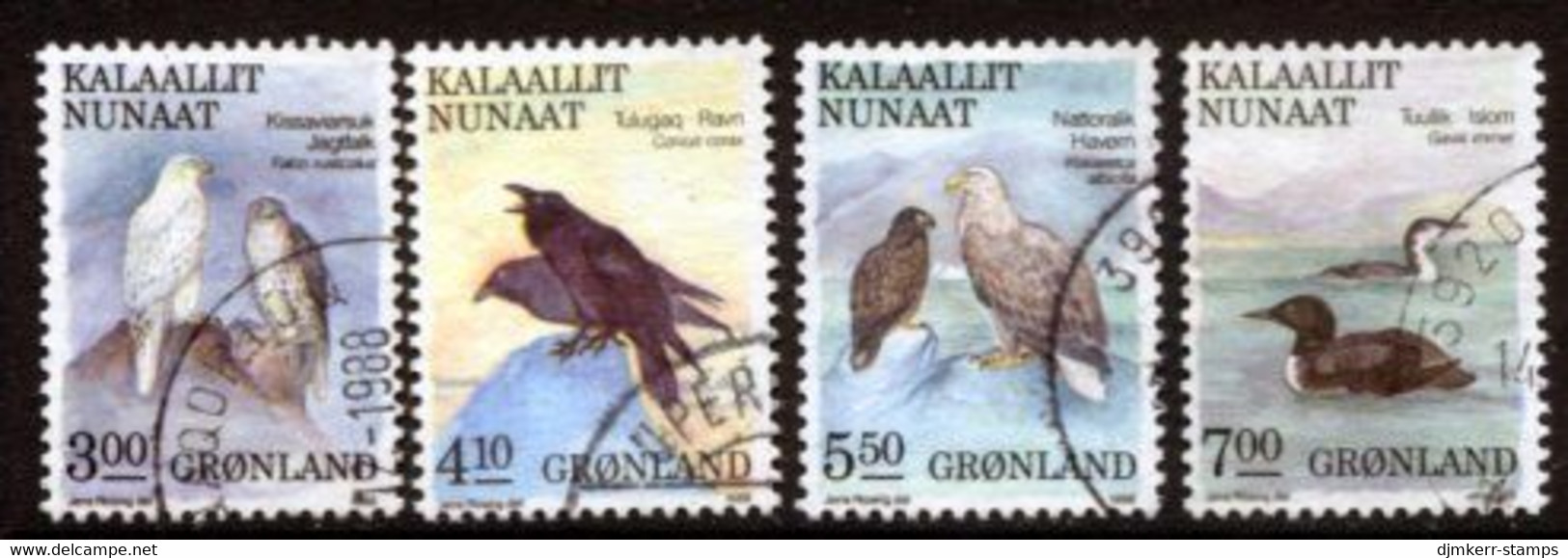 GREENLAND 1988 Birds II Used.  Michel 181-84 - Used Stamps