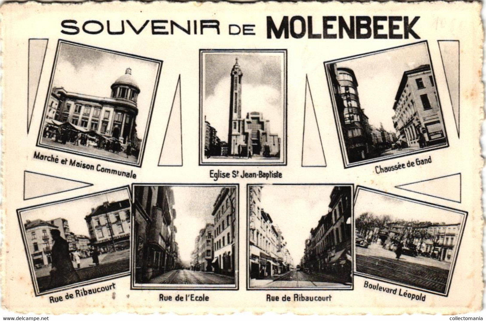 3 CP Souvenir De Molenbeek Rue De Ribaucourt Hospice Des Vieillards Place De La Duchesse Godshuis - St-Jans-Molenbeek - Molenbeek-St-Jean