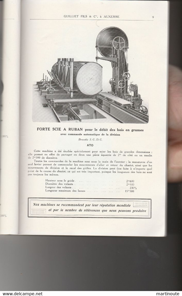 - Très Beau Catalogue état Neuf  De 1938, 110 Pages D'illustration Machines à Bois GUILLIET à AUXERRE Plus De 400 Photos - Supplies And Equipment