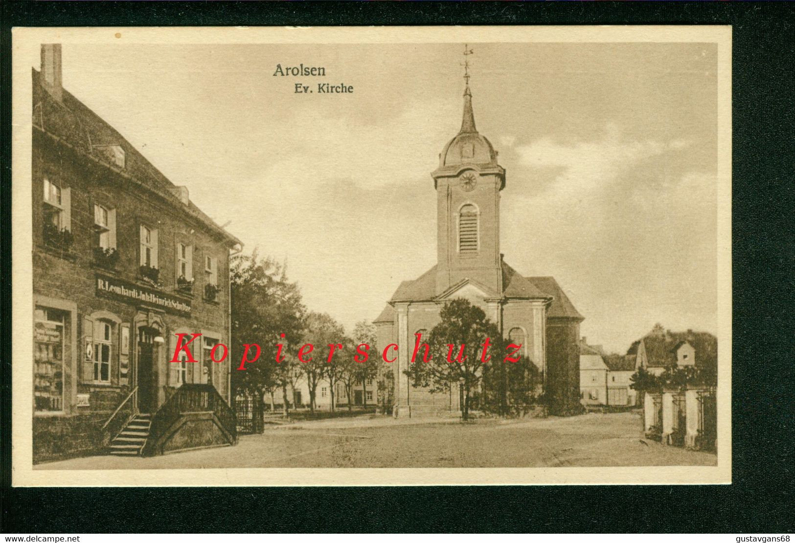 AK Arolsen, Ev. Kirche, Landpost 1934 Ottlar über Corbach Nach Amsterdam - Bad Arolsen