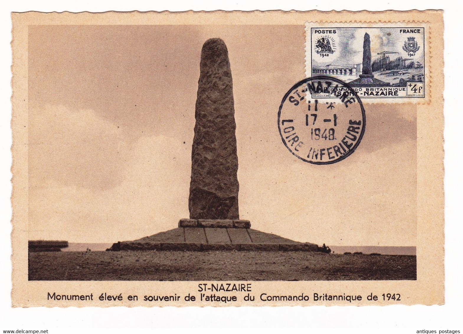 Saint-Nazaire Loire Atlantique Monument Souvenir De L'Attaque Du Commando Britanique En 1942 WW2 - 1940-1949