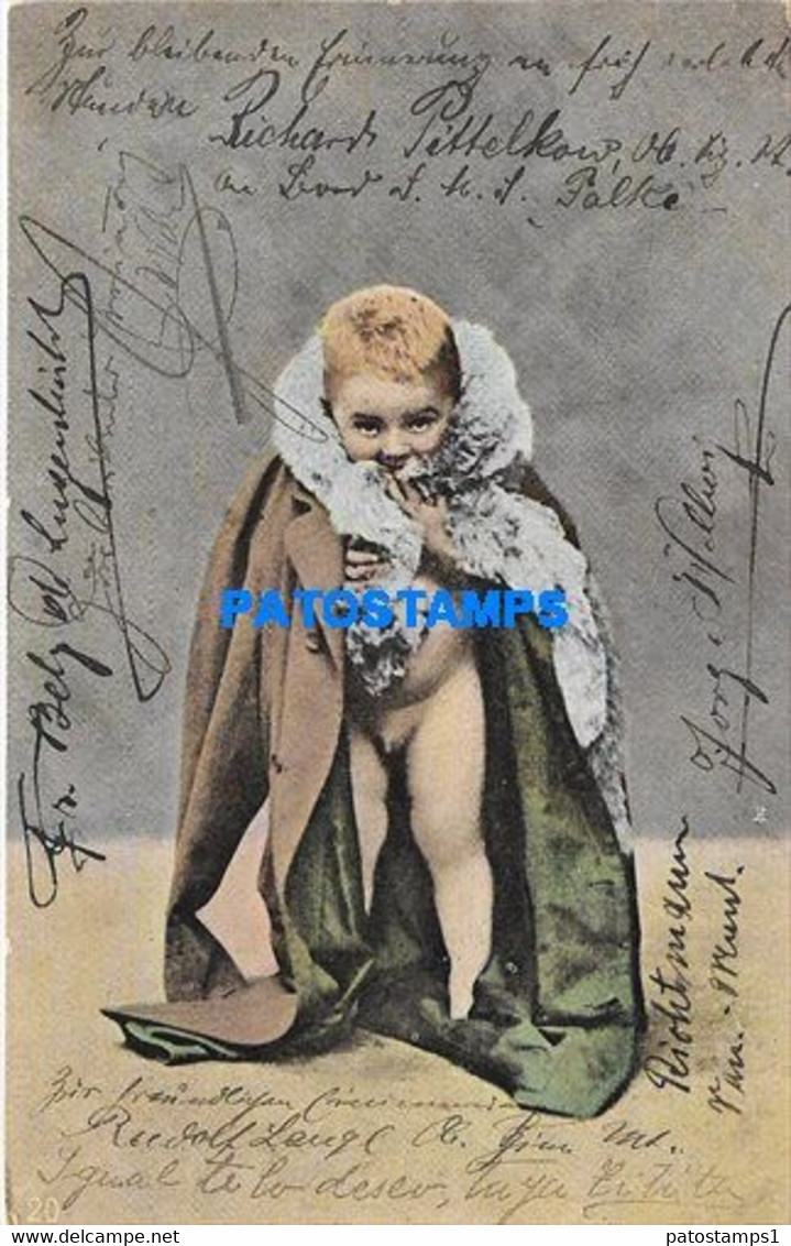 163605 ART ARTE BOY NUDE WITH SACK CIRCULATED TO ARGENTINA POSTAL POSTCARD - Non Classificati