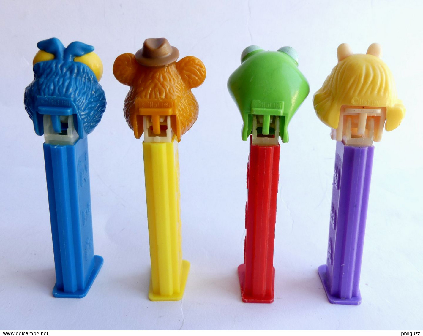 4 FIGURINES PEZ MUPPETS SHOW 1991 Kermit Peggy Gonzo 3.942.683 Usine 8 Fonzy 4.966.305 Usine 7 - ( Figurine ) - Pez