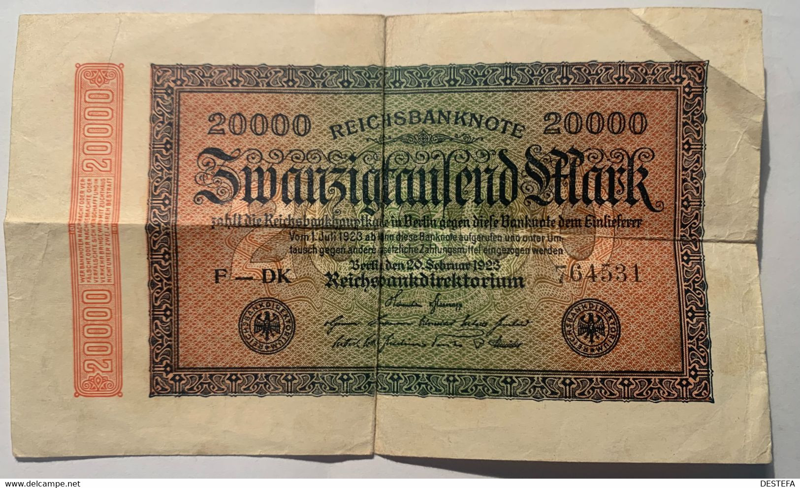 1923 Germany 20.000 Mark - 20.000 Mark