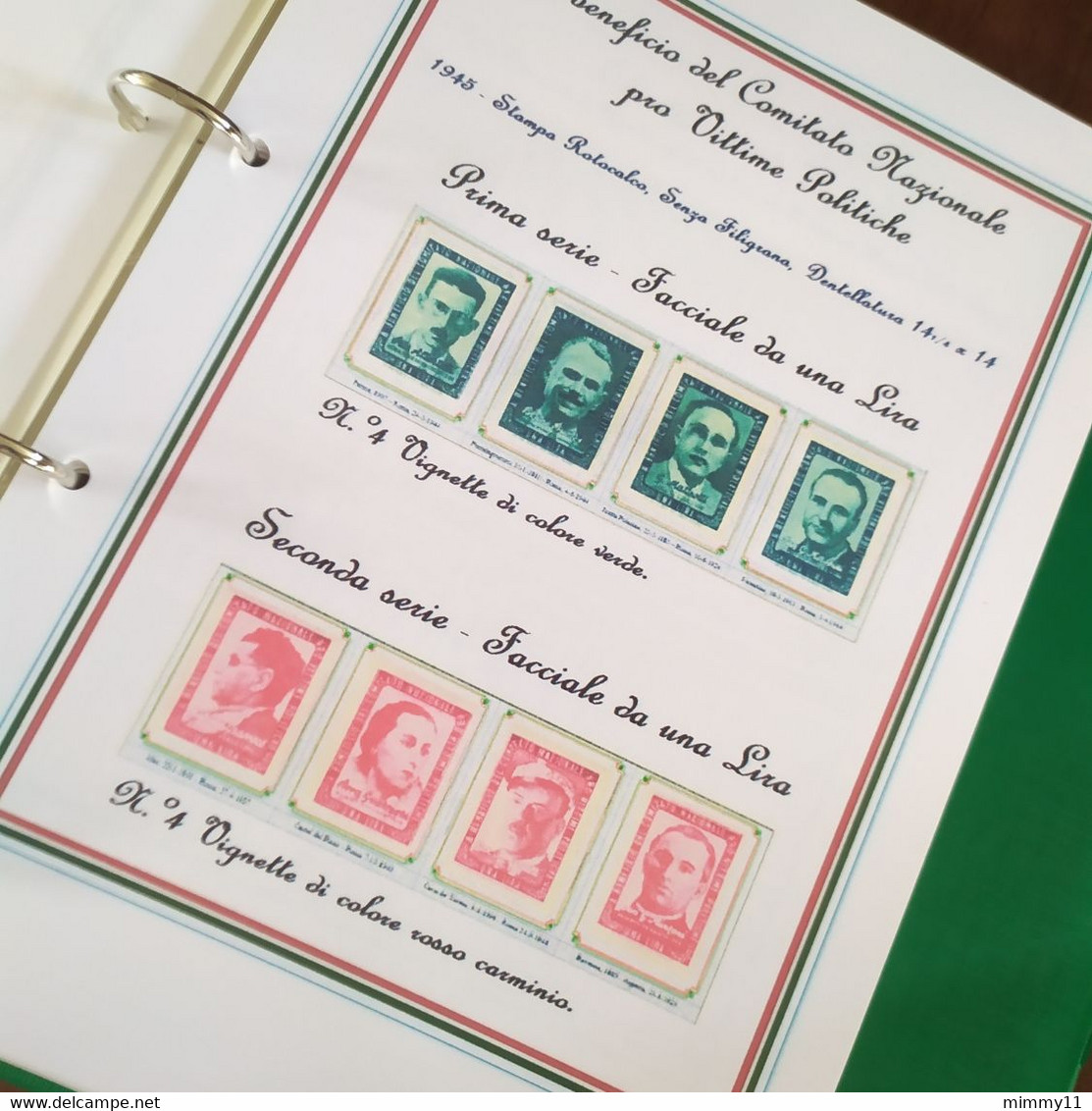 PRO VITTIME POLITICHE-ALBUM X Collezionare Le Vignette - Cartelle Classificatrici Da Gr.200 EMISSIONE BENEFICENZA 1945 - Stamp Boxes