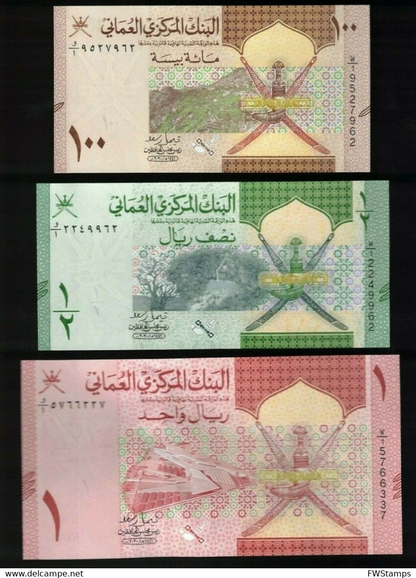 Oman 2020 2021 UNC New Banknote Set 100, 1/2 And 1 Riyal - Limited Stock - Oman