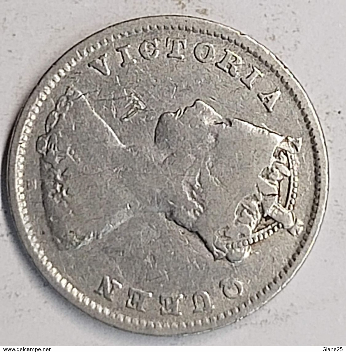 Hong Kong (China) Queen Victoria (1842-1901) 10 Cents 1900 KM#6.3 (five Pearls In Center Of Crown) - Hong Kong