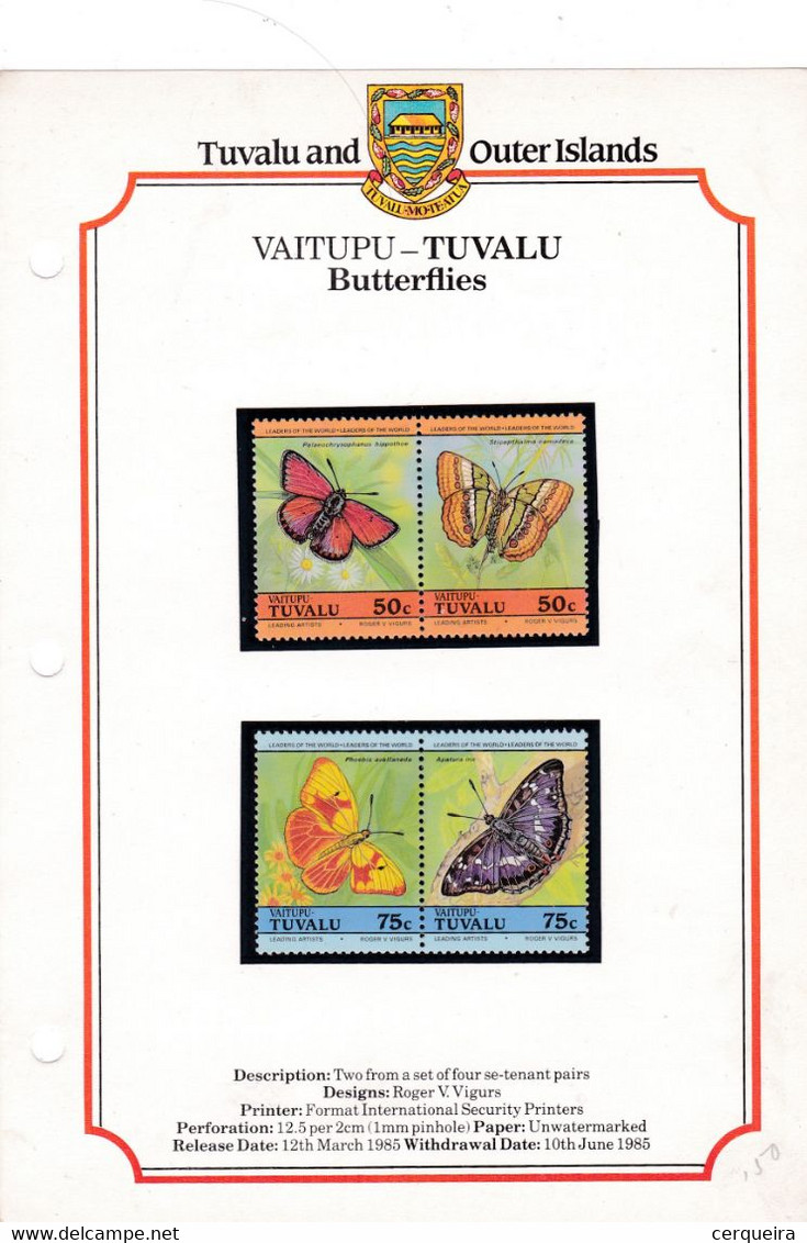 BUTTERFLIES - Tuvalu (fr. Elliceinseln)