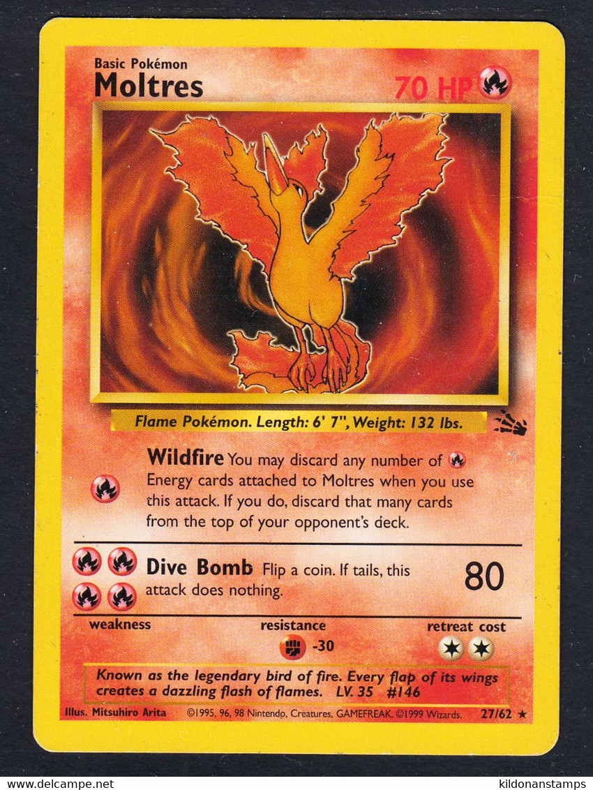 Moltres 1999 Fossil, Played, See Notes, 27/62 - Sonstige & Ohne Zuordnung