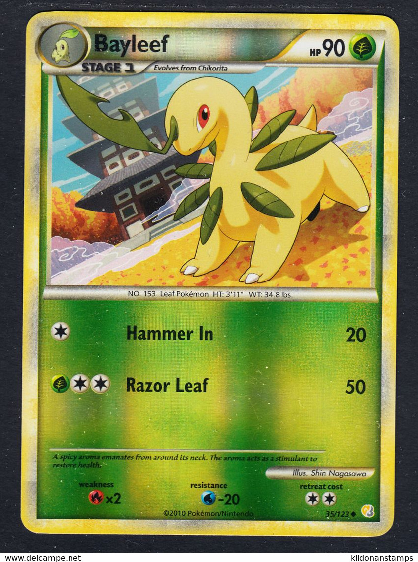 Bayleef 2010 HeartGold Soulsilver, NM, Shattered Holo, 35/123 - Other & Unclassified