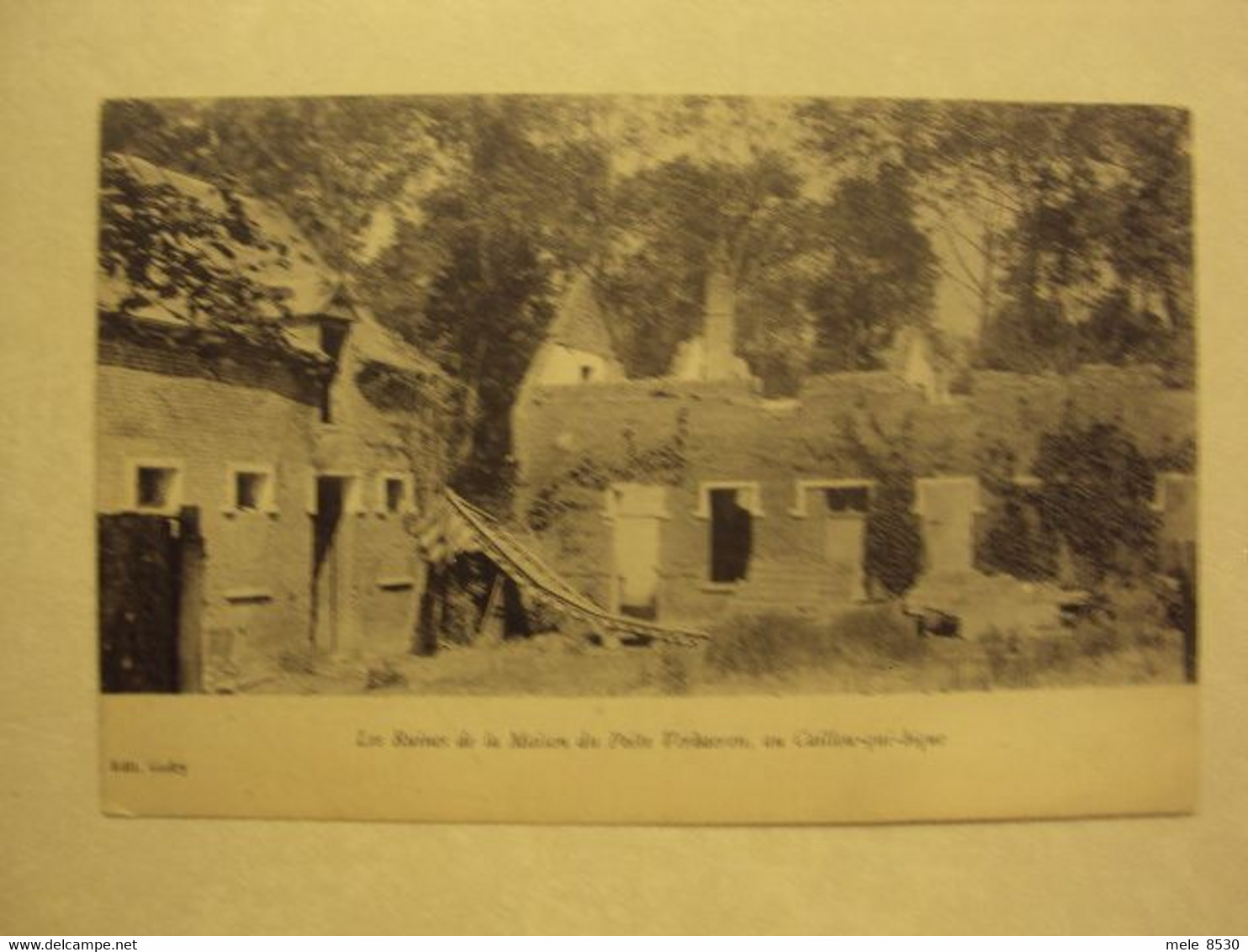 43510 - CAILLOU-QUI-BIQUE - LES RUI NES DE LA MAISON DU POETE VERHAEREN - VERSTUURD 1921 !!! - ZIE 2 FOTO'S - Honnelles