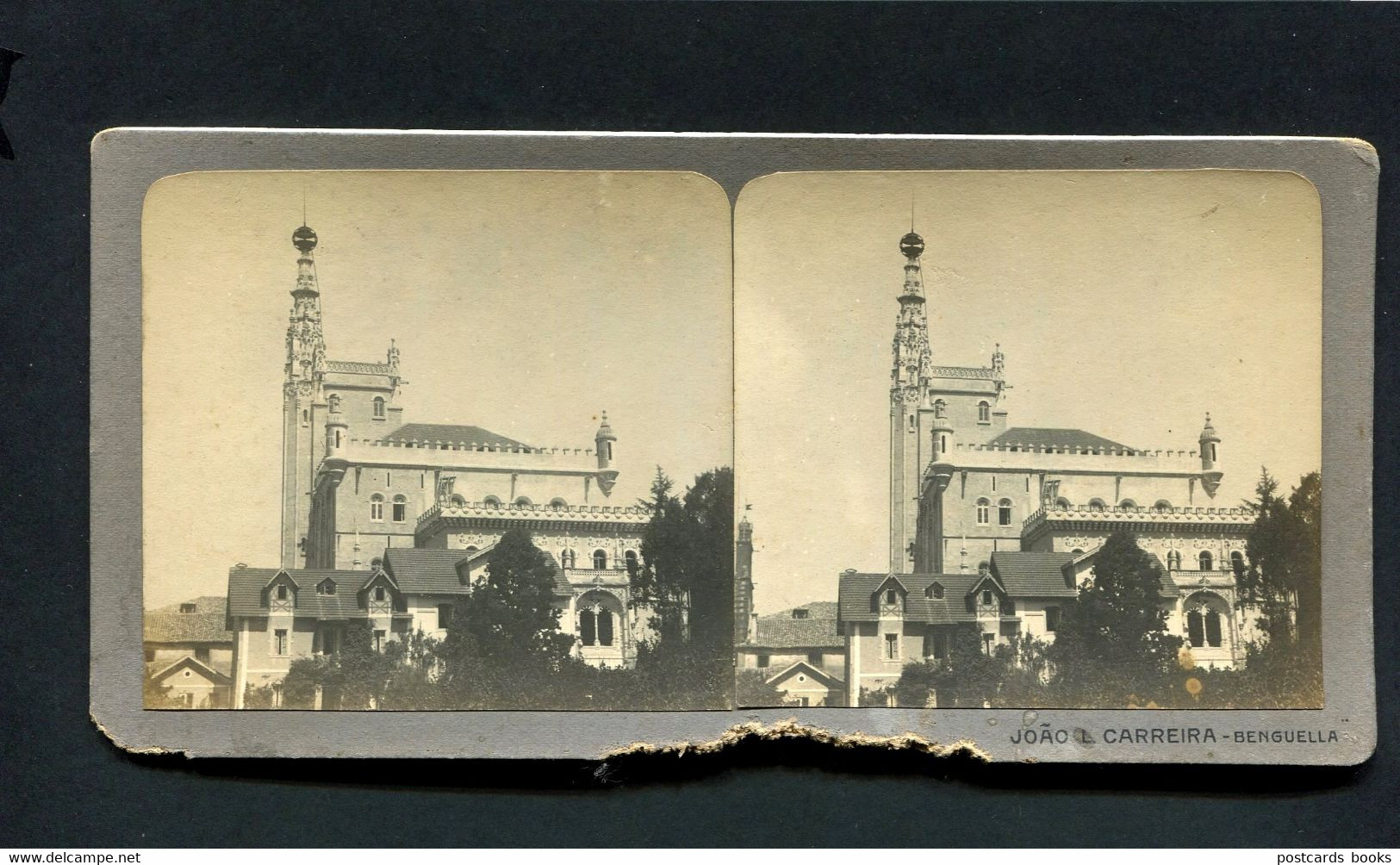 BUÇACO Palacio Bussaco (Luso / Aveiro) Fotografia Estereoscopica JOÃO L.CARREIRA Benguella. Stereoview Photo PORTUGAL - Stereoscoop