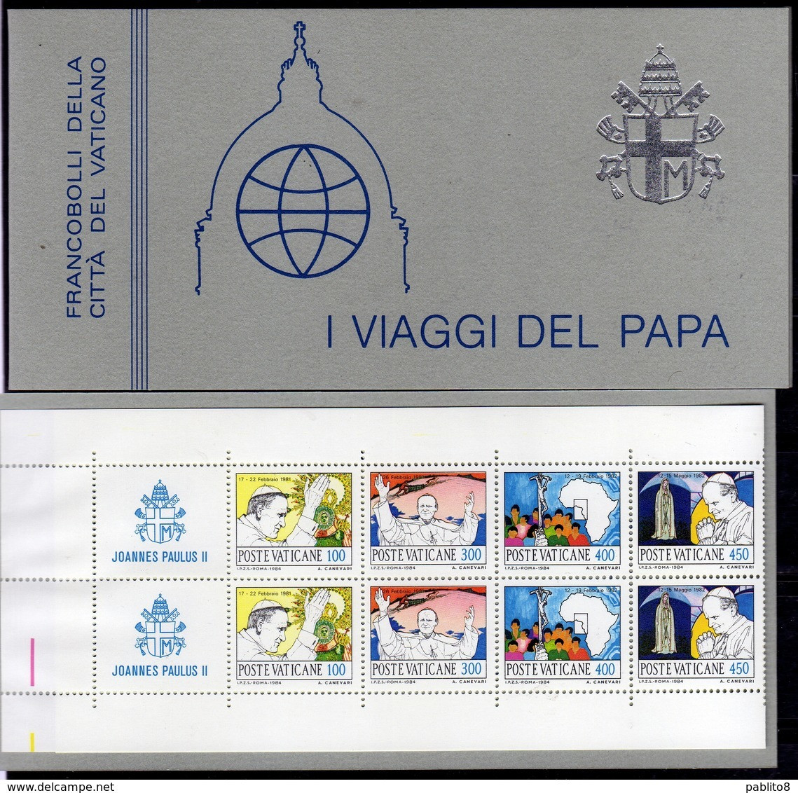 CITTÀ DEL VATICANO VATICAN VATIKAN (1981 - 1982) 1985 VIAGGI DEL PAPA GIOVANNI PAOLO II LIBRETTO POPE VISIT BOOKLET MNH - Booklets