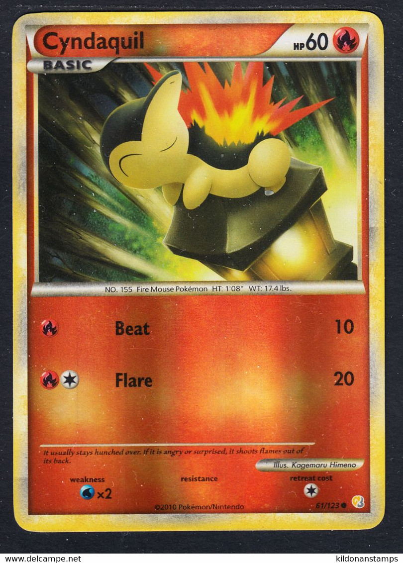 Cyndaquil 2010 HeartGold Soulsilver, NM, Reverse Holo, 61/123 - Sonstige & Ohne Zuordnung