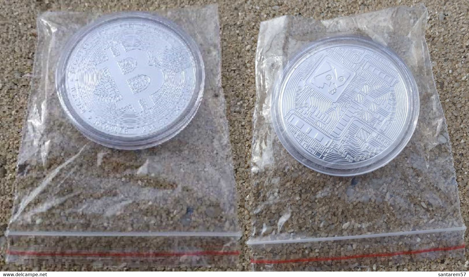 Monnaie Bitcoin Plaquée Argent - Specimen