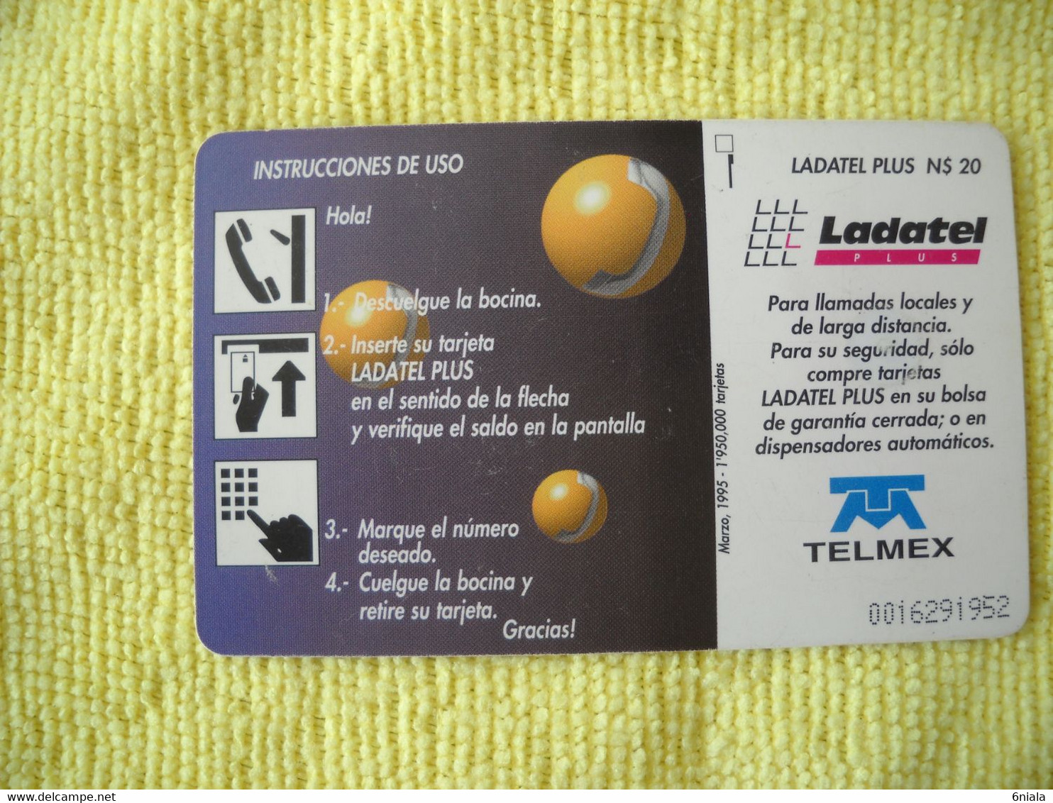 7299 Télécarte Collection Ladatel Plus Ns 20 Telmex   Espagne ( Recto Verso)  Carte Téléphonique - Other & Unclassified