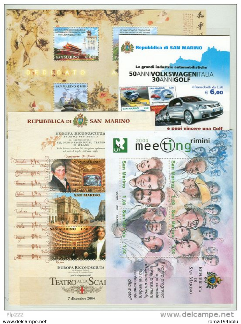 SAN MARINO 2004 ANNATA COMPLETA ** MNH - Annate Complete