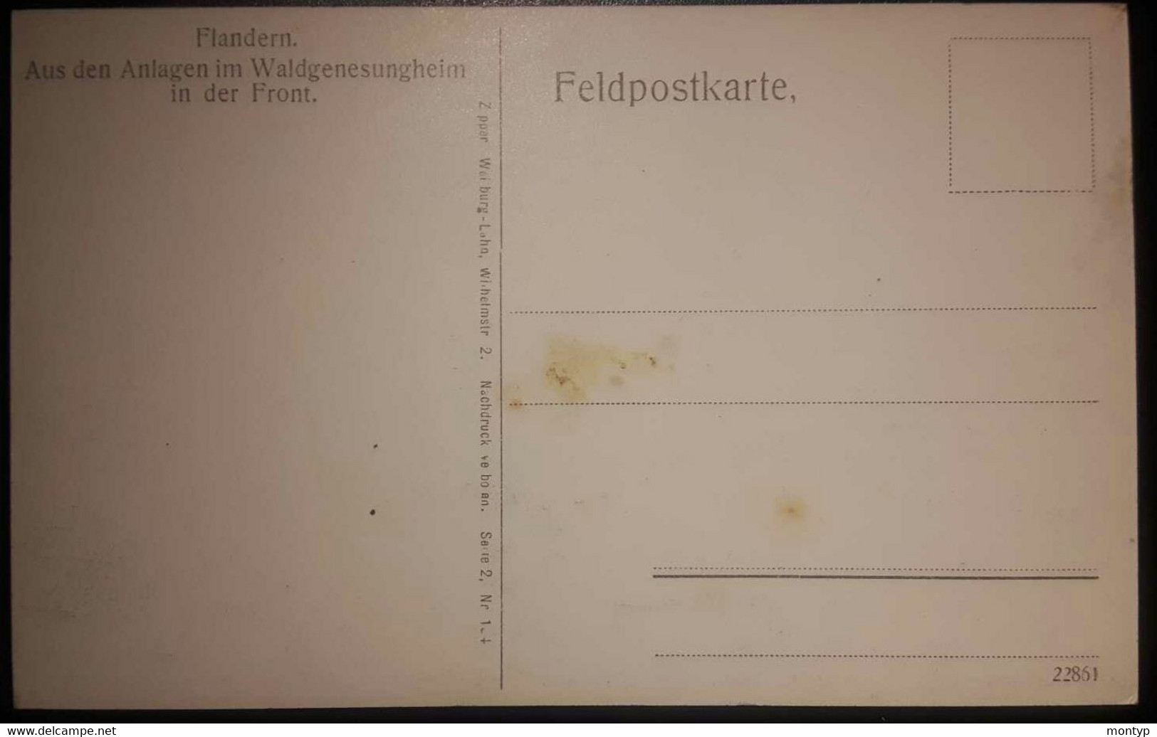 Houthulst Flandern Aus Den Anlagen Im Waldgenesungsheim In Der Front Duitse Feldpostkarte Wo1 - Houthulst