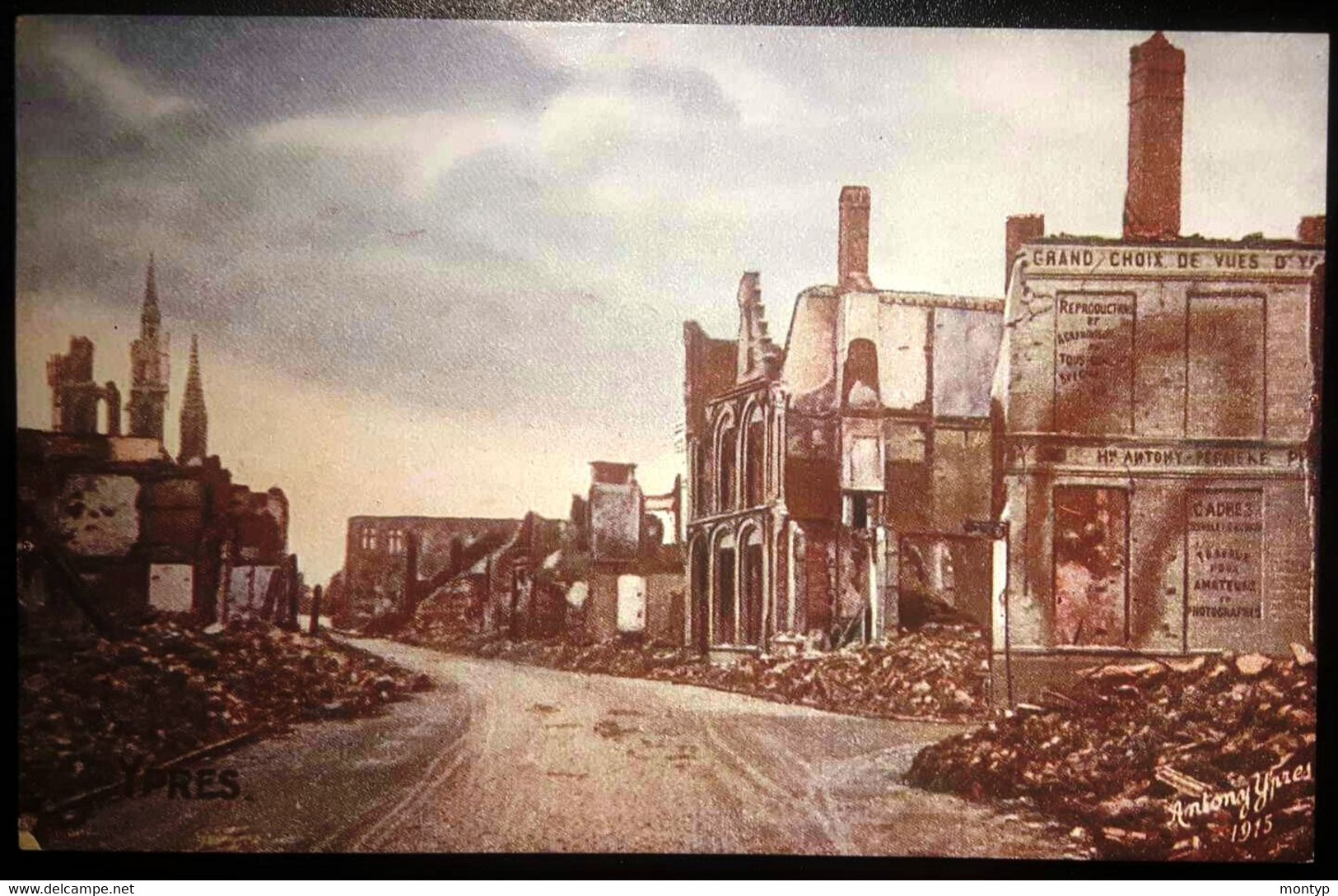 Ypres Ieper La Rue Au Beurre Wo1 Collection Antony D'Ypres - Ieper