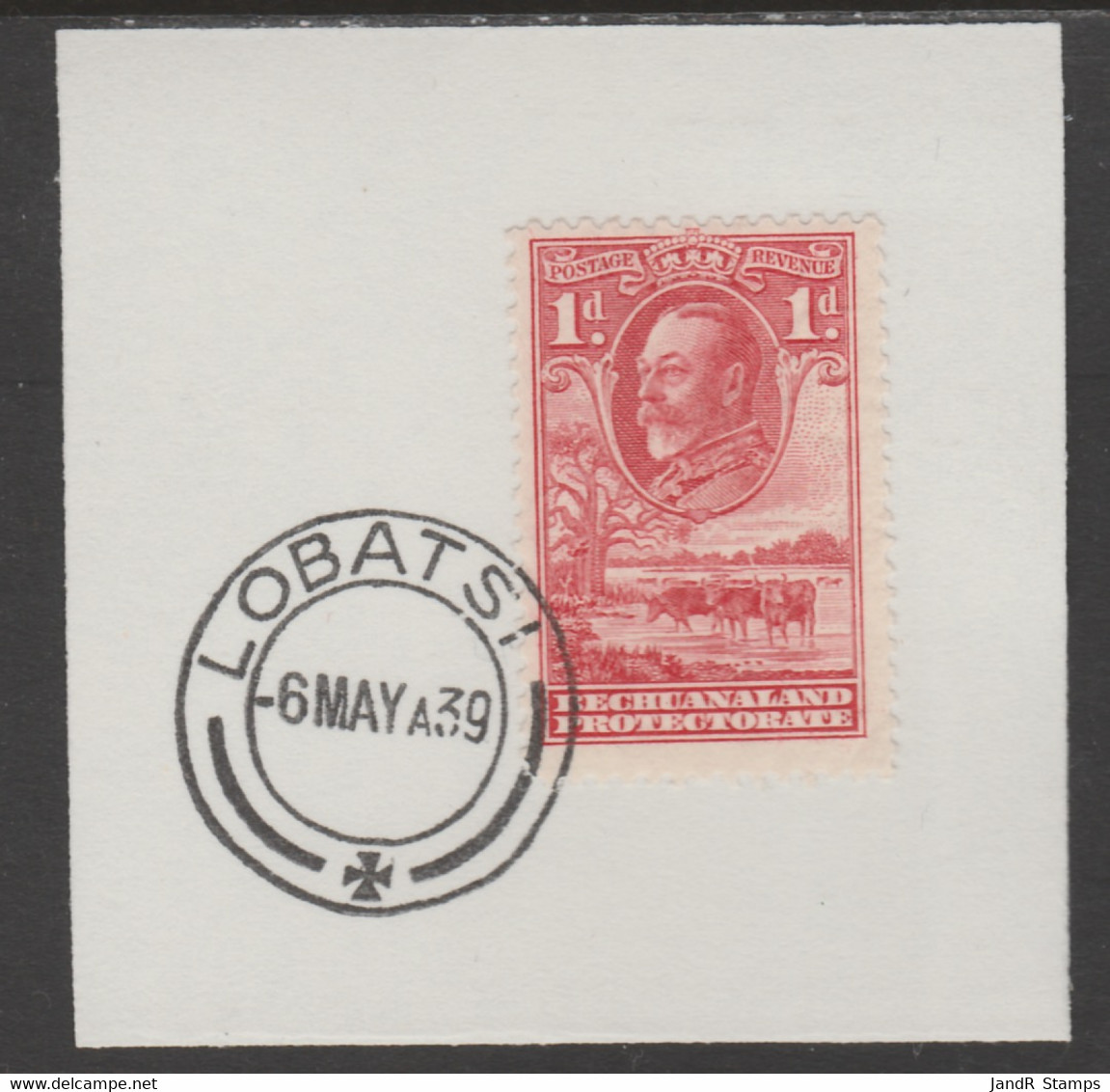 Bechuanaland 1932 KG5 Cattle 1d On Piece Cancelled With Madame Joseph Forged Postmark Type 57 - 1885-1895 Colonia Britannica