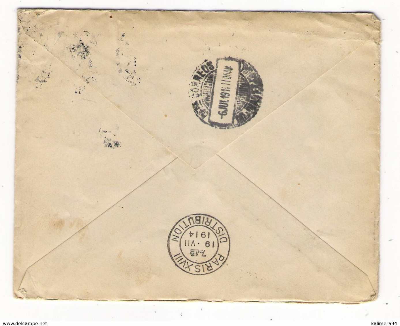 MEXIQUE / TIMBRE SUR LETTRE ( Cachet De DURANGO En Date Du 6-7-1914 ) / Enveloppe COLEGIO De NUESTRA Sra. De GUADALUPE - Mexico