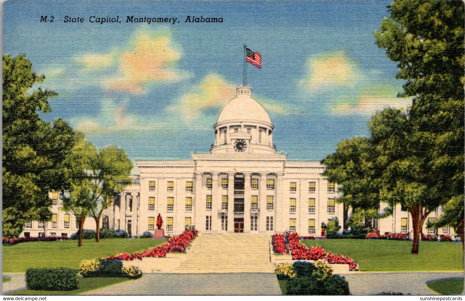 Alabama Montgomery State Caitol Building Curteich - Montgomery