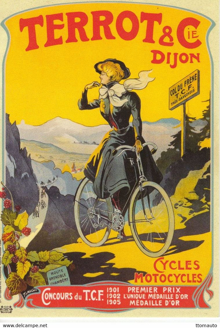 TERROT & Cie (Dijon) Cycles   -  Publicité D'epoque 1905 -  Artiste: Francisco Tamagno -   CPM - Ciclismo