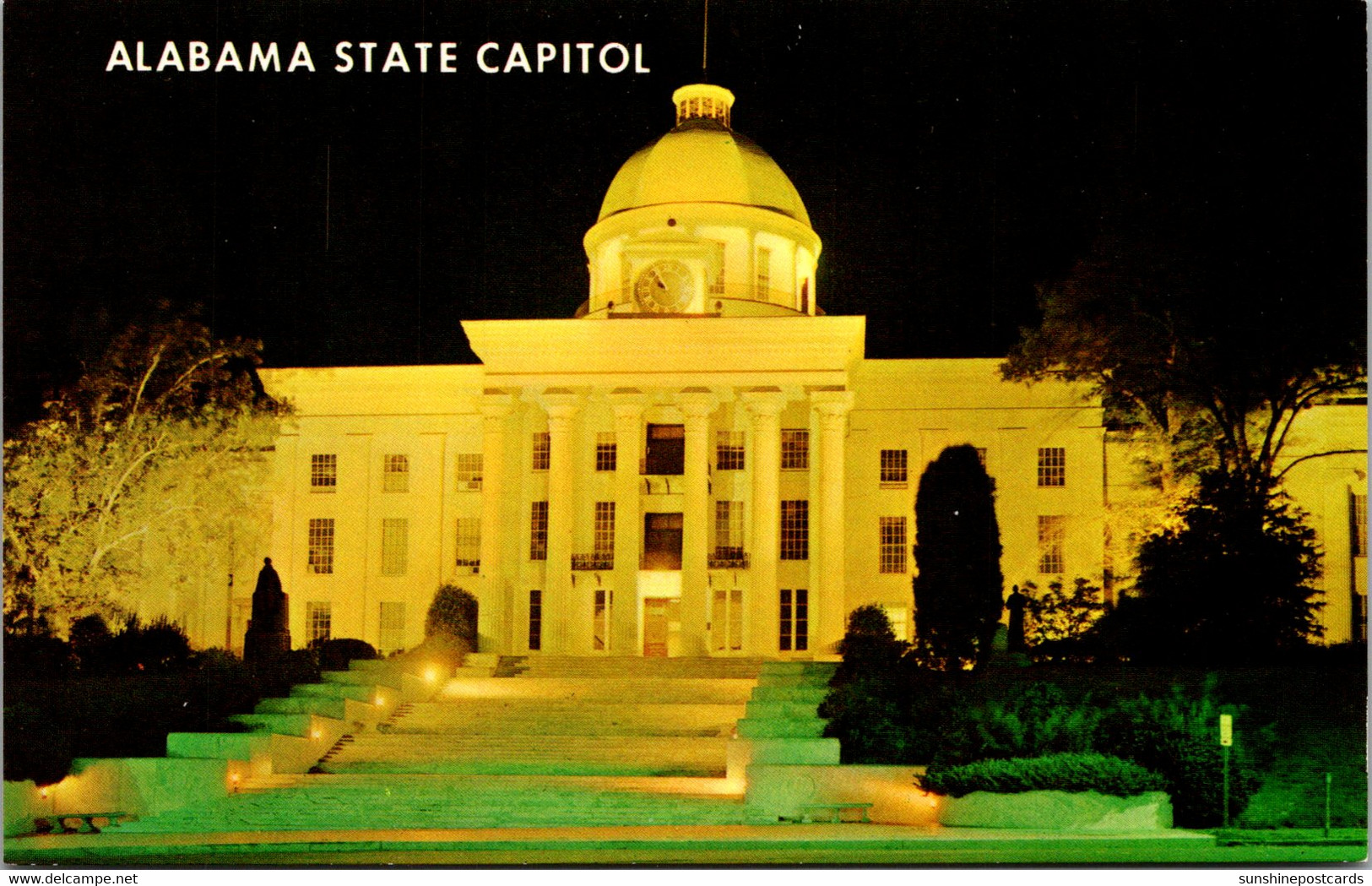 Alabama Montgomery State Cap[itol At Night - Montgomery