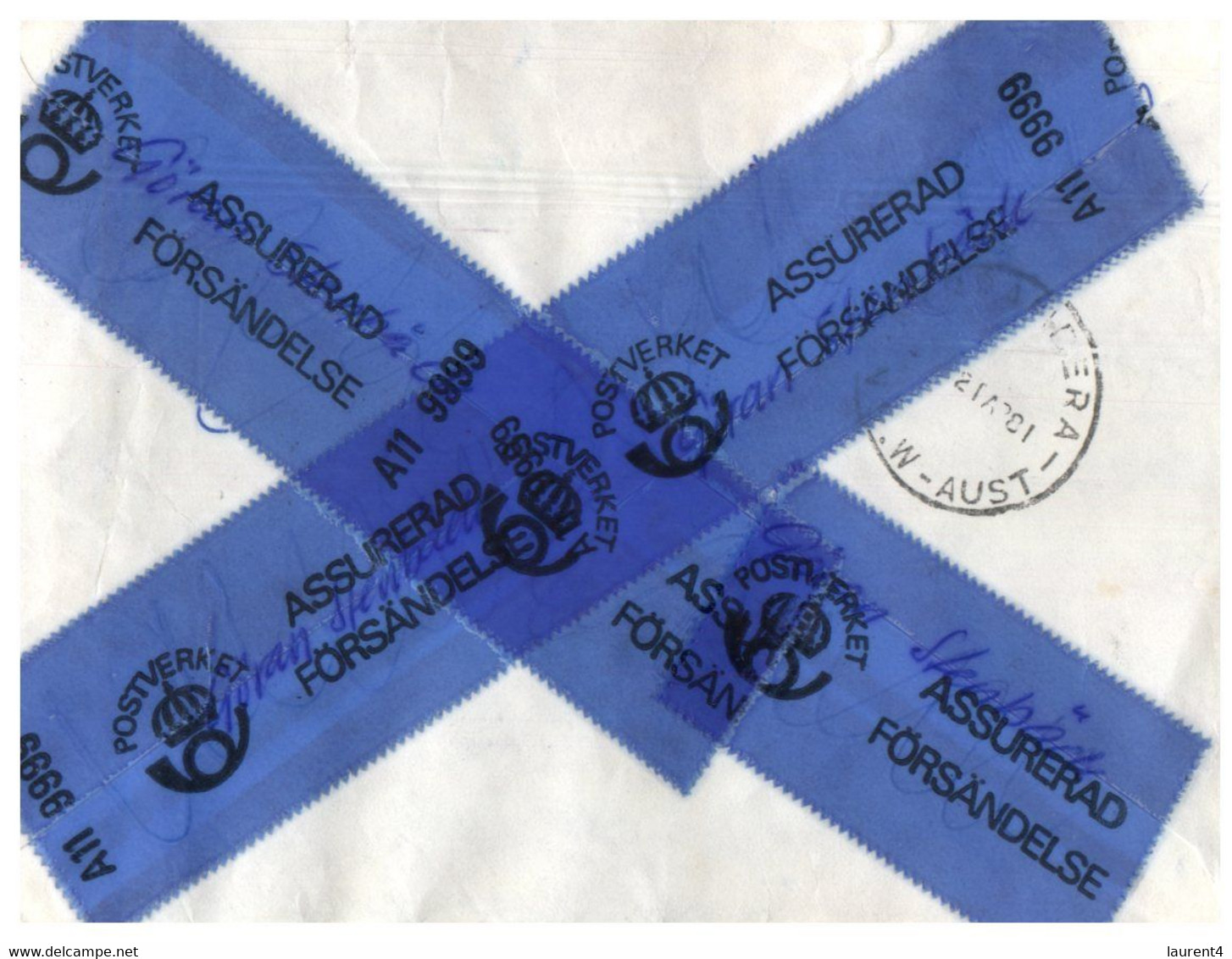(SS 10) Sweden Letter Posted To Australia (2004 ) - Registered - Insured - - Storia Postale