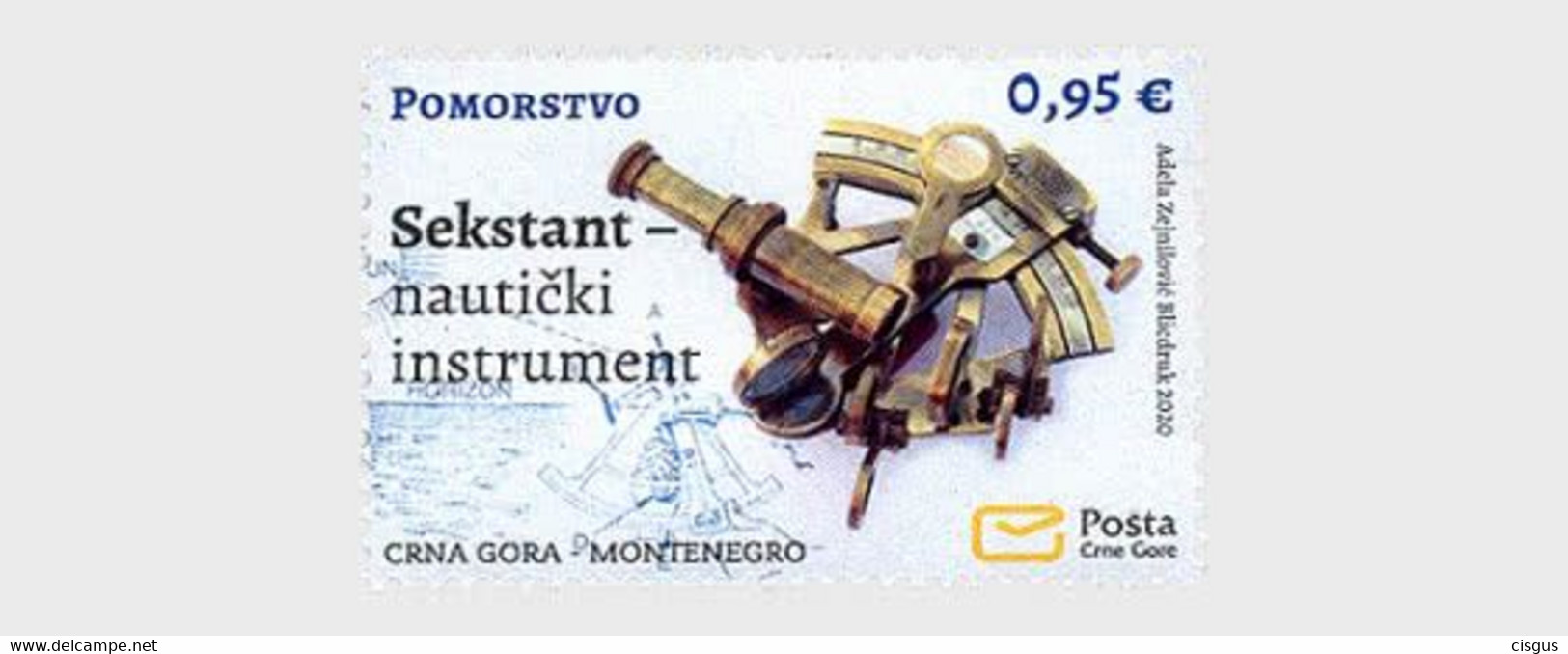 Montenegro MNH ** 2020 Seamanship Sextant - A Nautical Instrument - Montenegro