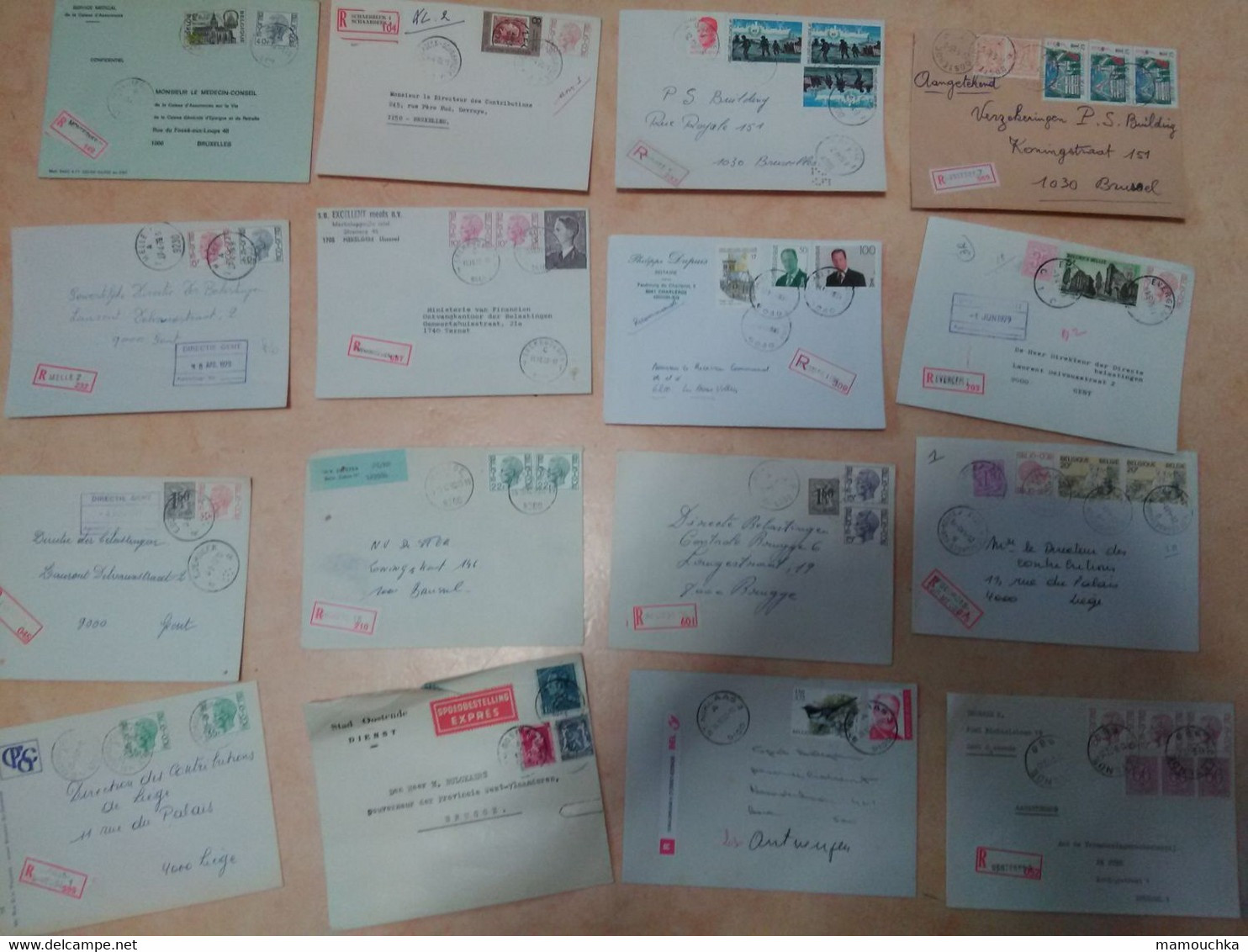 Lot D'au Moins 1700 Entiers Postaux Enveloppes Et Lettres Recommandées + 540 Courriers Simples En FB - Collections