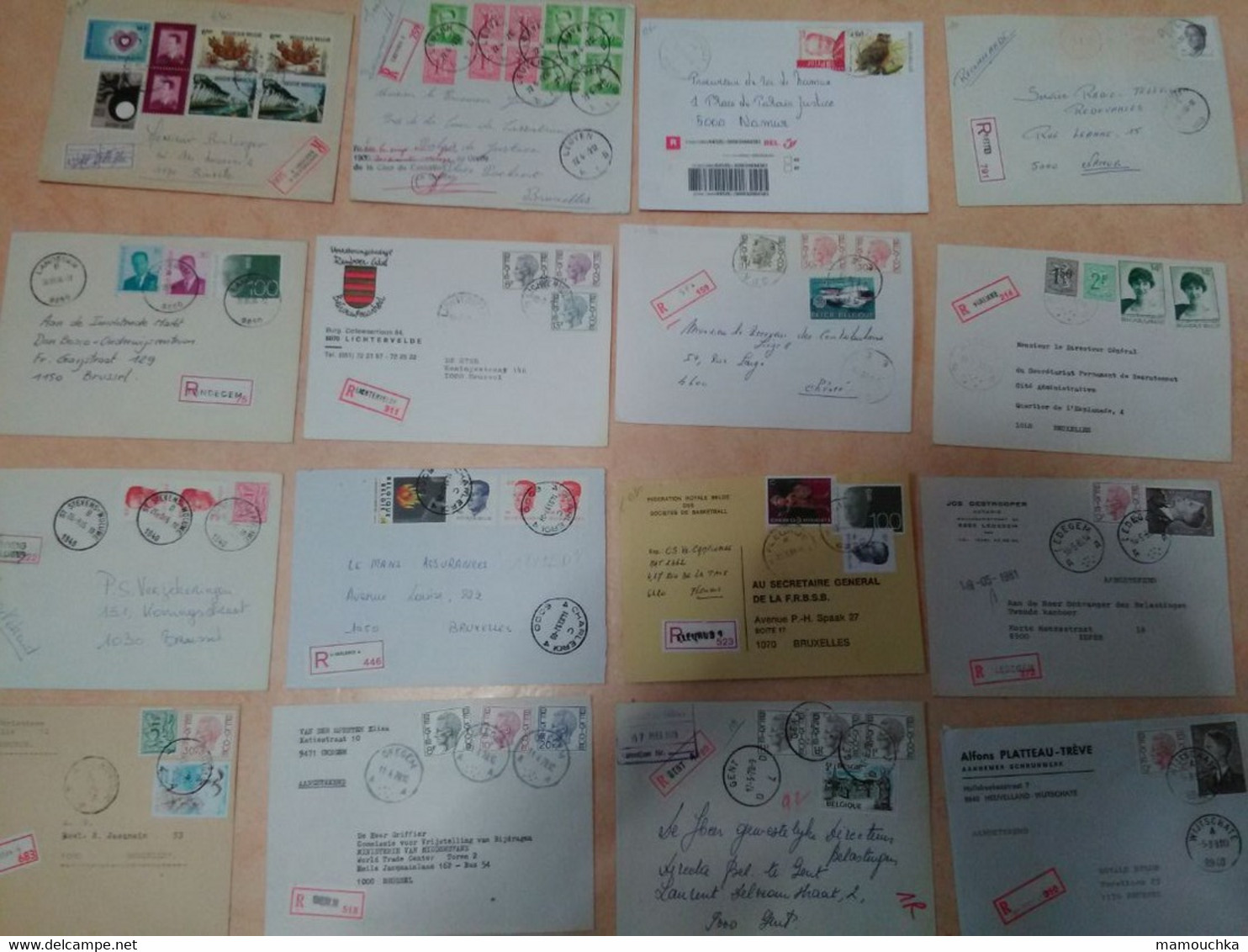 Lot d'au moins 1700 entiers postaux enveloppes et lettres recommandées + 540 courriers simples en FB