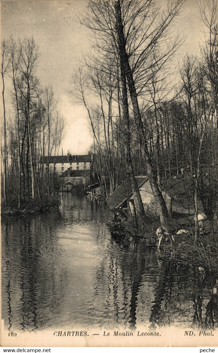 N°85223 -cpa Chartres -le Moulin Leconte- - Water Mills