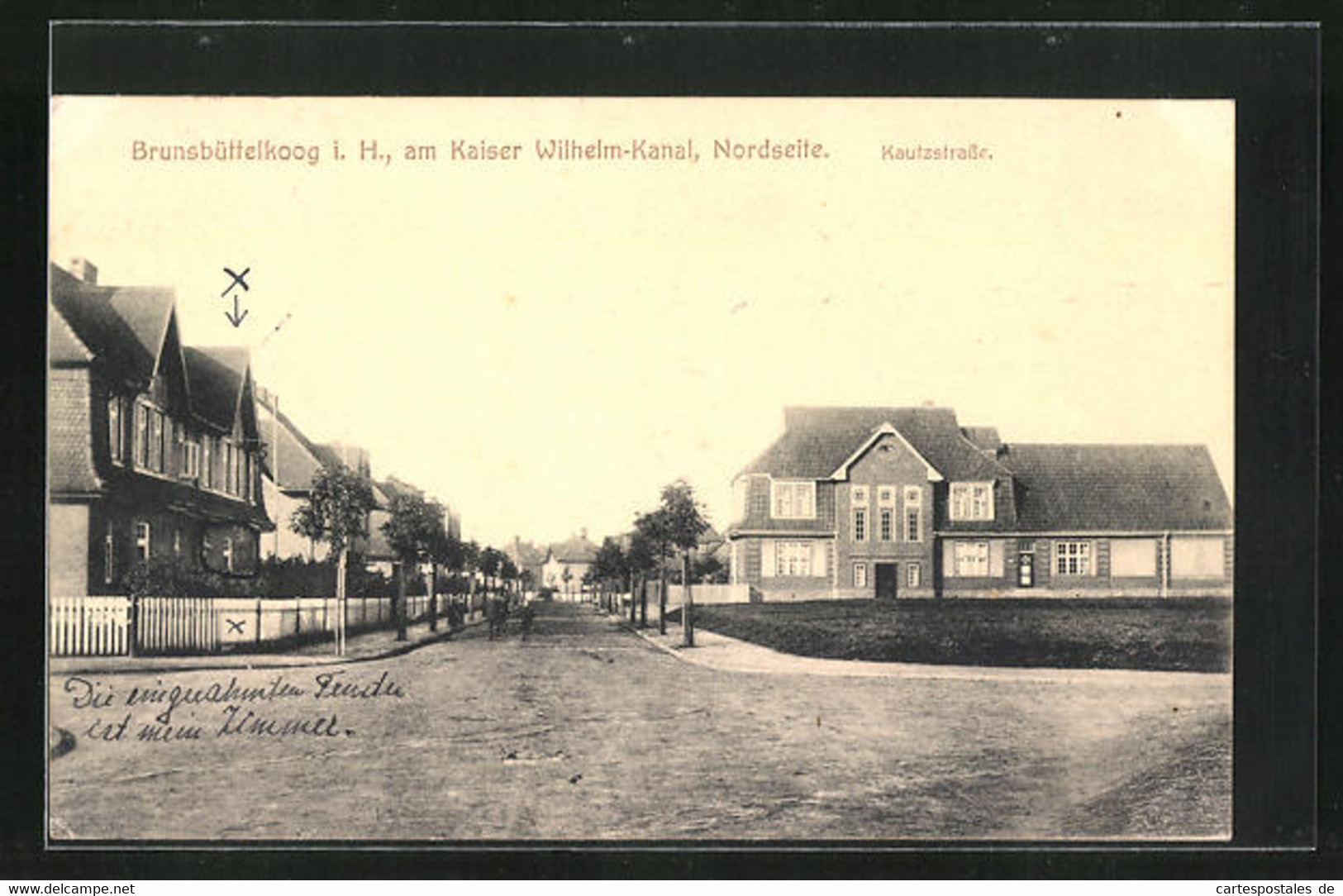 AK Brunsbüttelkoog I. H., Wohnhäuser An Der Kautzstrasse - Brunsbüttel