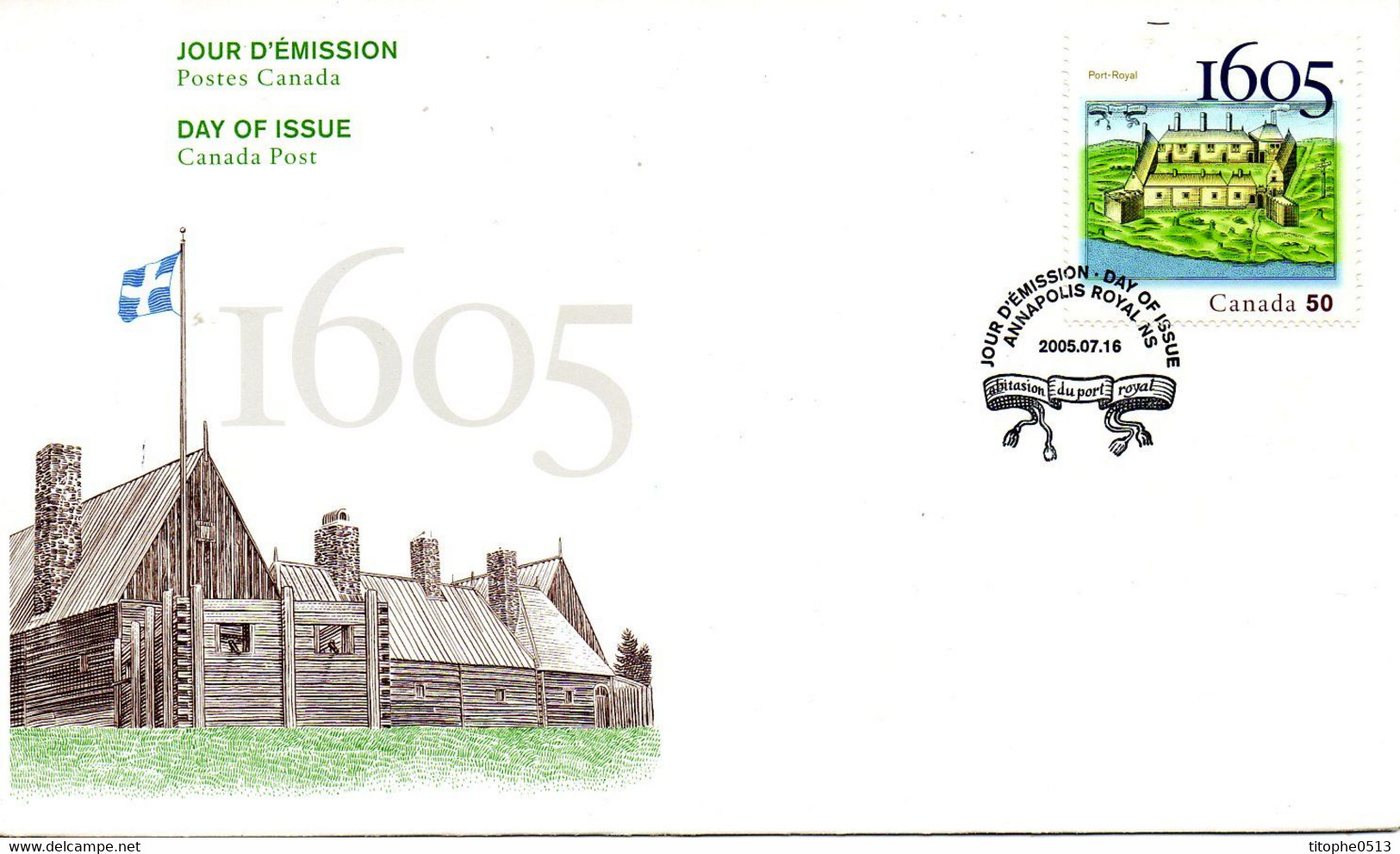 CANADA. Timbre Sur Enveloppe 1er Jour (FDC) De 2005. Port-Royal. - 2001-2010