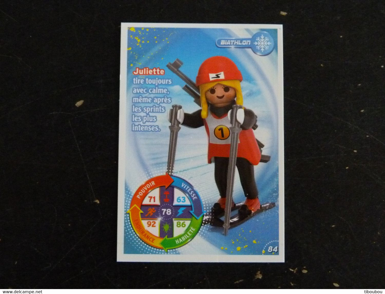 CARTE CARREFOUR PLAYMOBIL N° 84 - BIATHLON SKI - Otros & Sin Clasificación