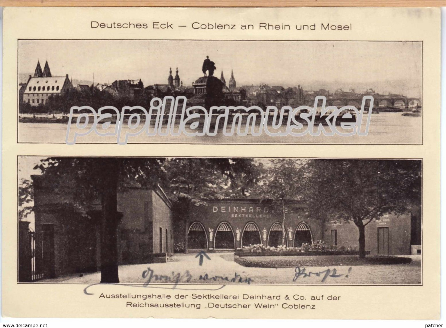 Sektkellerei Deinhard & Co., Koblenz, Reichsausstellung Deutscher Wein 1925 - Koblenz