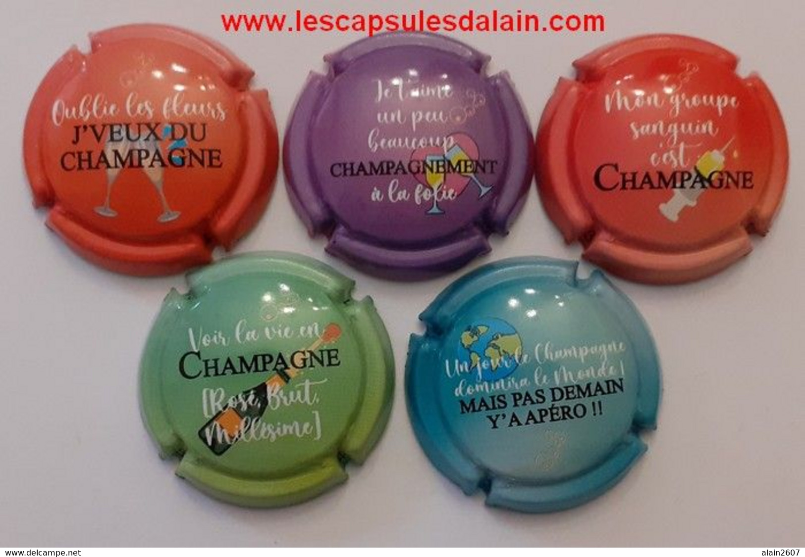 5 BELLES CAPSULES CHAMPAGNE GENERIQUE HUMOUR CHAMPAGNE NEWS - Collections