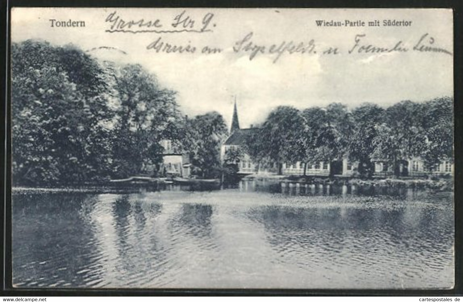 CPA Tondern, Wiedau-Partie Avec Südertor - Sainte-Hélène