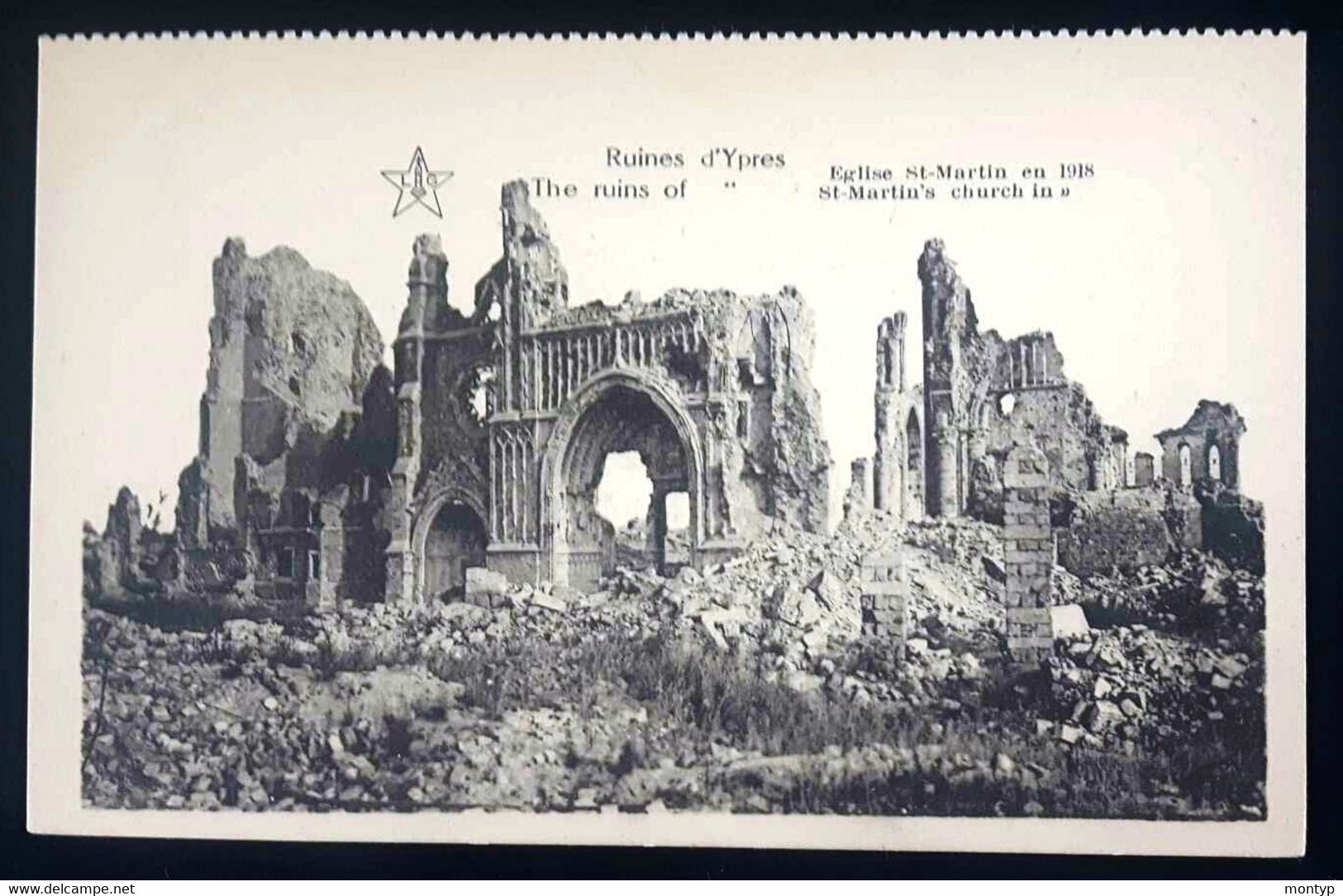 Ruines D'Ypres Eglise St-Martin En 1918 - Ieper