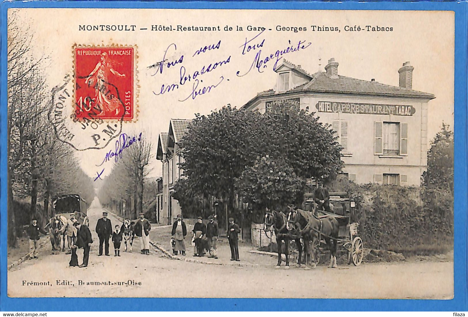 95 - Val D'Oise - Montsoult - Hotel Restaurant De La Gare - Georges Thinus - Cafe Tabacs   (N5070) - Montsoult