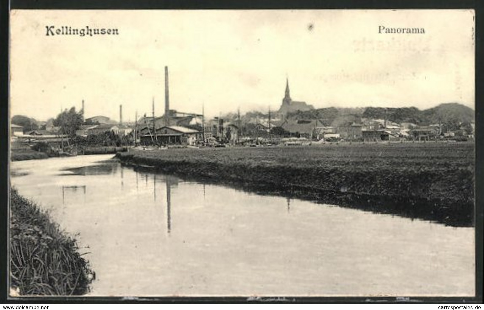 AK Kellinghusen, Panorama Am Flussufer - Kellinghusen