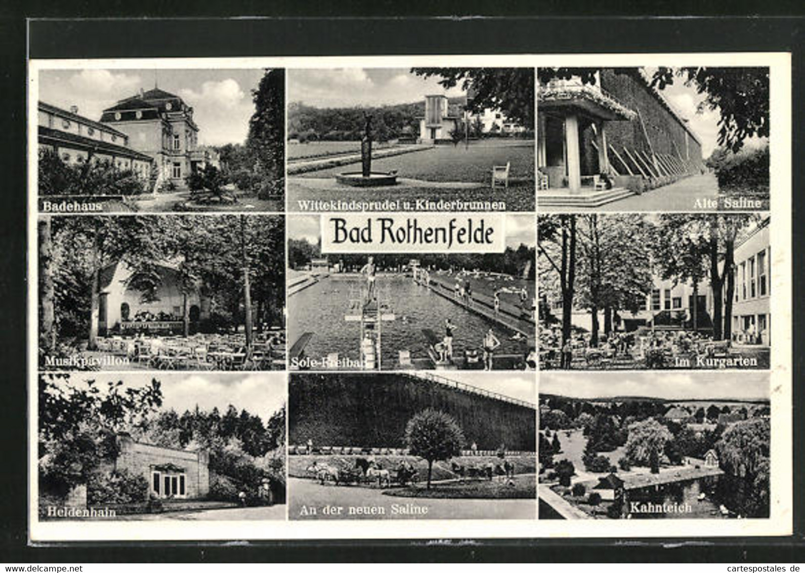 AK Bad Rothenfelde, Cafe Im Kurgarten, Badehaus - Bad Rothenfelde