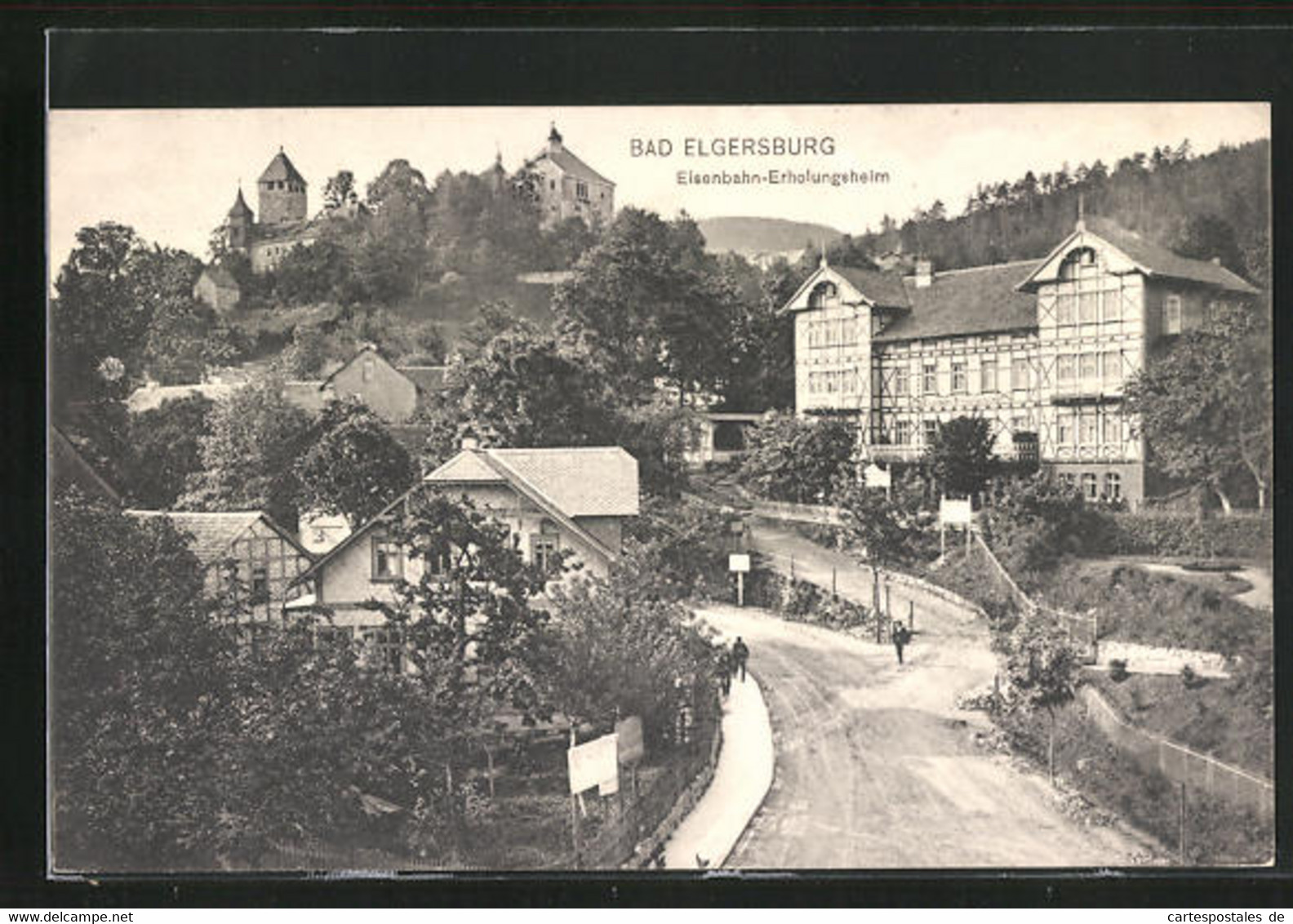 AK Bad Elgersburg, Blick Auf Das Hotel Eisenbahn-Erholungsheim - Elgersburg