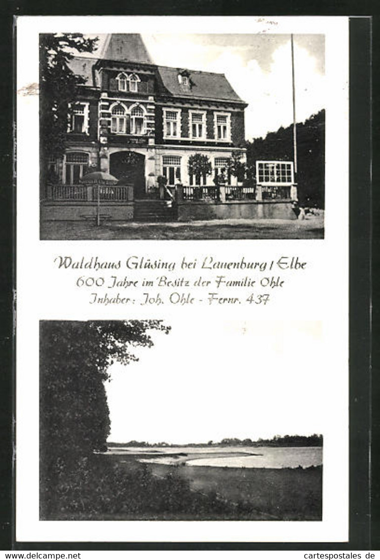 AK Lauenburg / Elbe, Waldhaus Glüsing Der Familie Ohle - Lauenburg