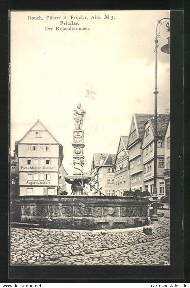 AK Fritzlar, Blick Auf Den Rolandbrunnen - Fritzlar