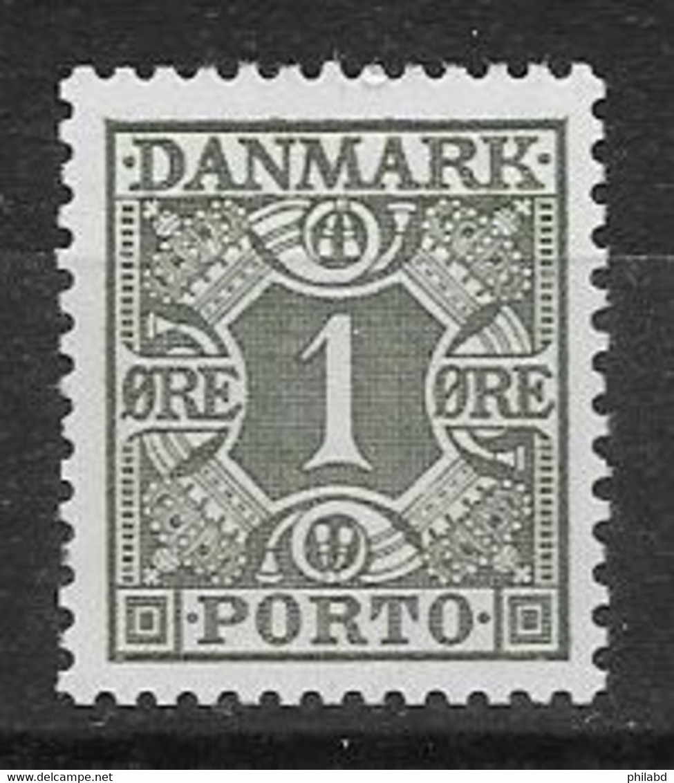 Danemark Journaux N°1 1ö Olive (dentelé 12,5) 1907 ** - Nuovi