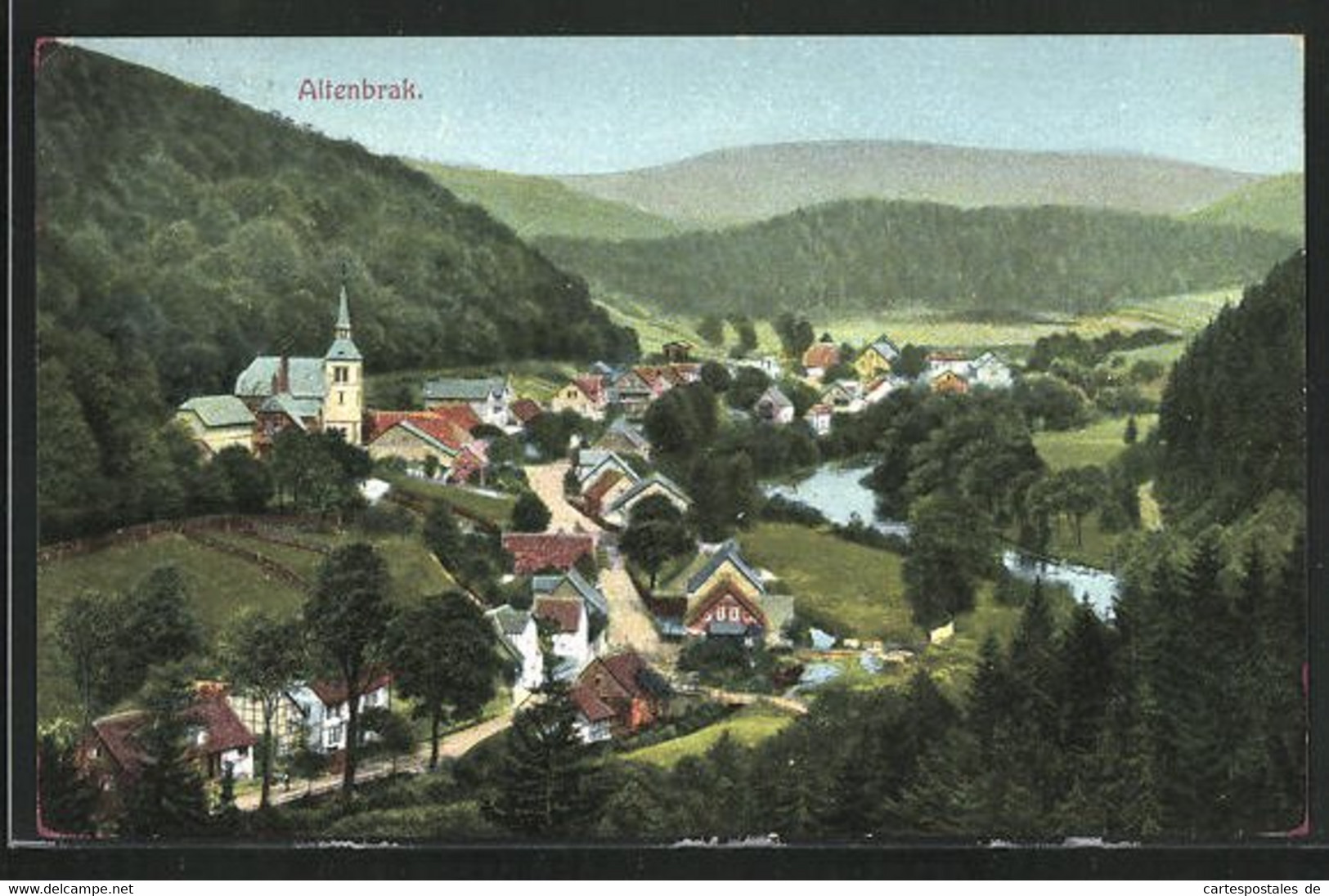 AK Altenbrak / Bodetal, Ortspanorama - Altenbrak
