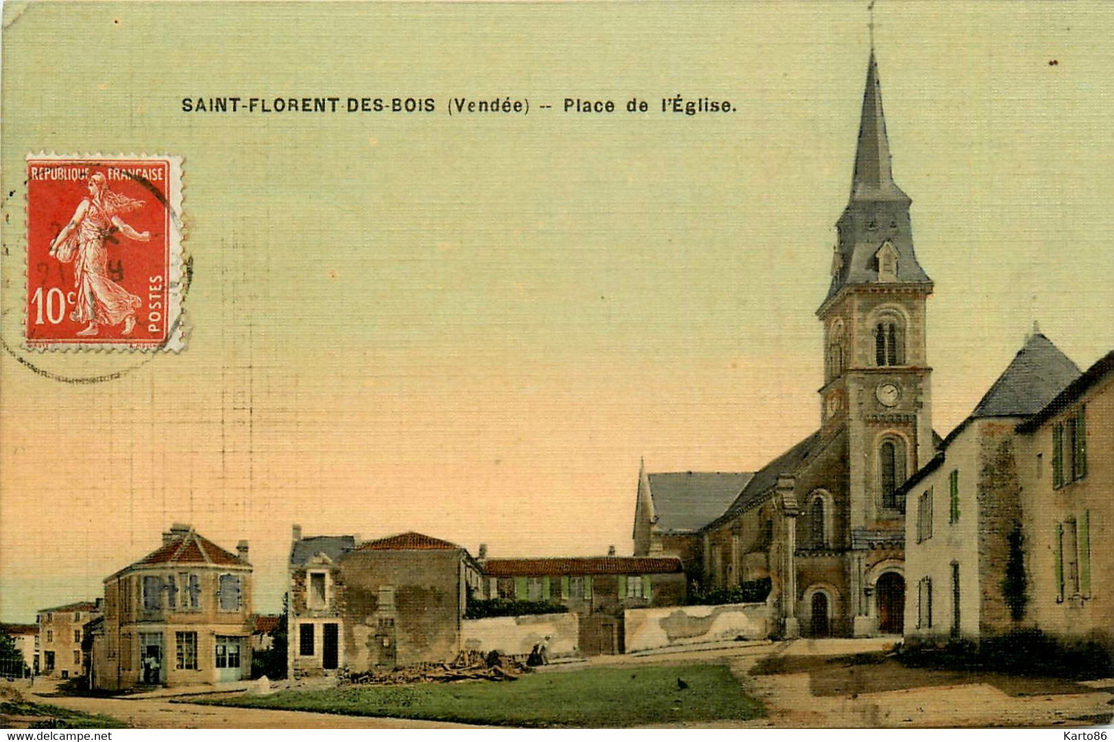 St Florent Des Bois * La Place De L'église * Rue - Saint Florent Des Bois